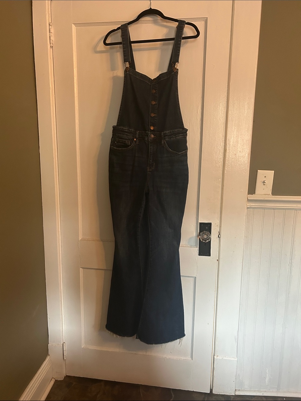 Judy Blue Dark Indigo Button-Front Denim Overalls